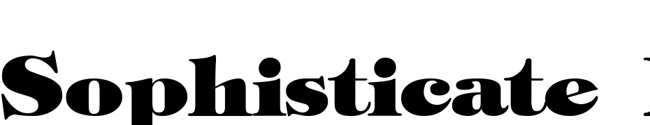 Sophisticate Black SSi Bold Font Download Free