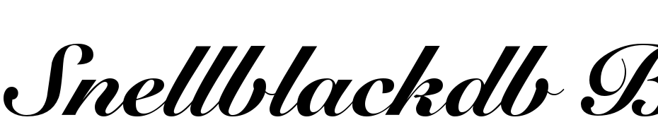 Snell Black DB Bold Font Download Free