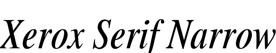 Xerox Serif Narrow Italic Font Download Free