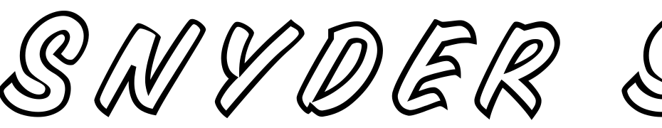 Snyder Speed Out Font Download Free