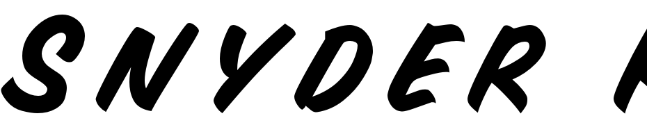Snyder Regular Font Download Free
