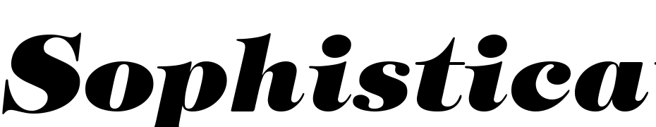Sophisticate Ultra SSi Black Italic Font Download Free