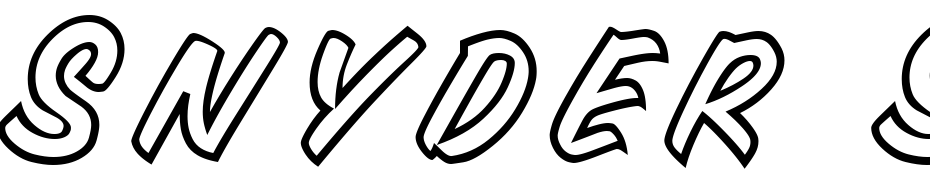 Snyder Speed Regular Font Download Free