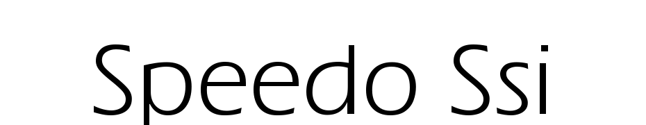 Speedo SSi Font Download Free