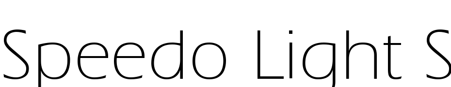 Speedo Light SSi Extra Light Font Download Free