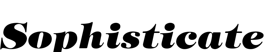Sophisticate Black SSi Bold Italic Font Download Free