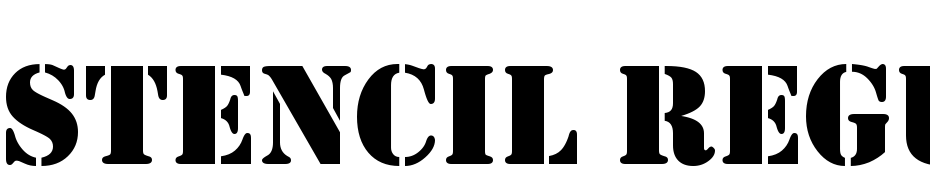 Stencil Regular DB cкачати шрифт безкоштовно