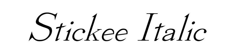 Stickee Italic Font Download Free