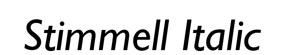 Stimmell Italic Font Download Free