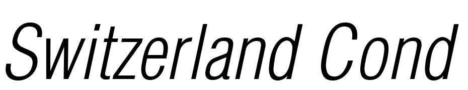 Switzerland Cond Light Italic Font Download Free