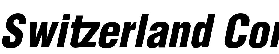 Switzerland Cond Black Italic Font Download Free