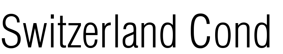 Switzerland Cond Light Font Download Free