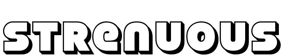 Strenuous 3D Font Download Free