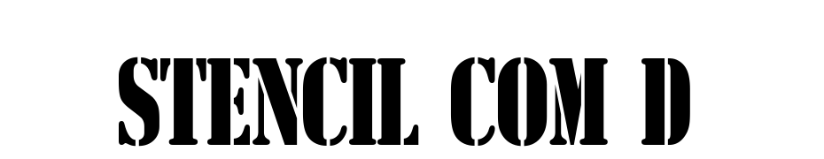 Stencil Com D Font Download Free