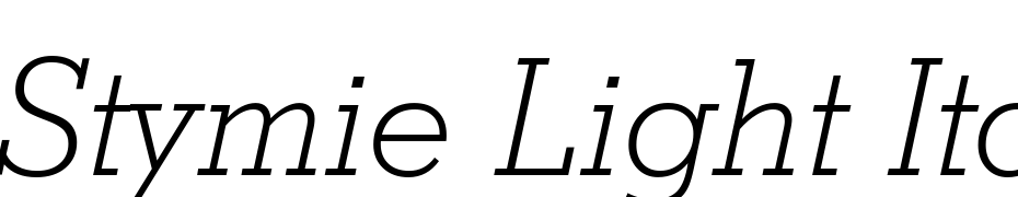Stymie Light Italic BT Font Download Free