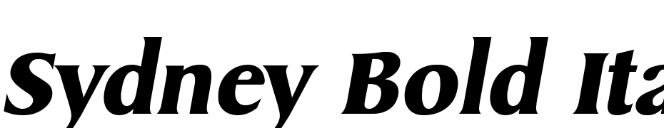 Sydney Bold Italic Font Download Free