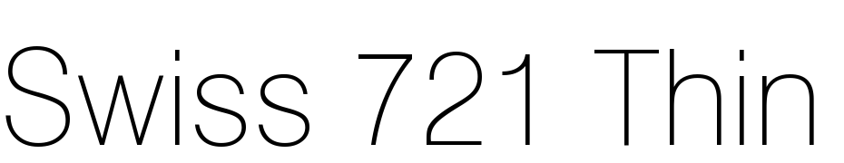 Swiss 721 Thin BT Font Download Free
