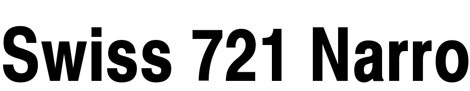 Swiss 721 Narrow Bold SWA Font Download Free