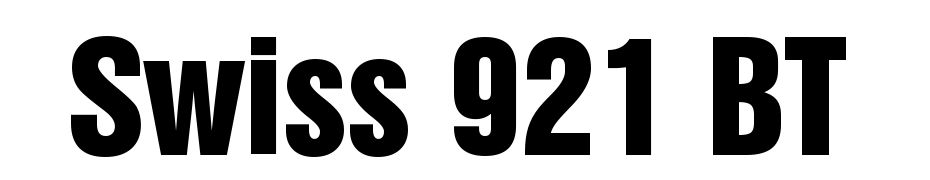 Swiss 921 BT Font Download Free