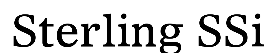 Sterling SSi Font Download Free
