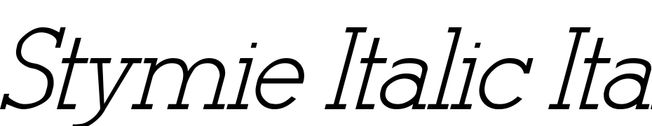 Stymie Italic Italic Font Download Free