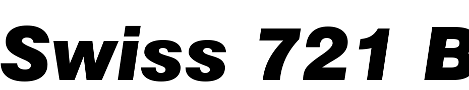 Swiss 721 Black Italic BT Font Download Free