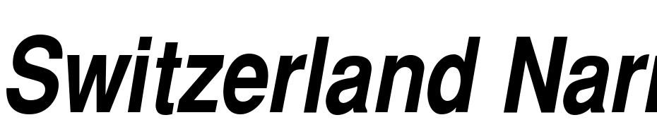 Switzerland Narrow Bold Italic Font Download Free