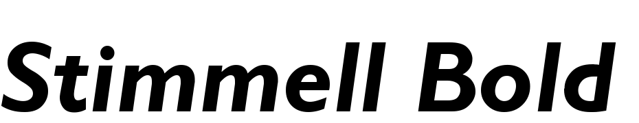 Stimmell Bold Italic Schrift Herunterladen Kostenlos