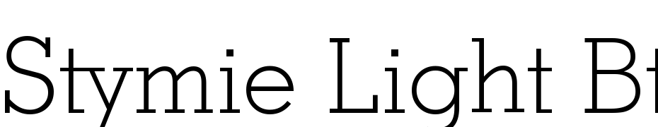 Stymie Light BT Font Download Free
