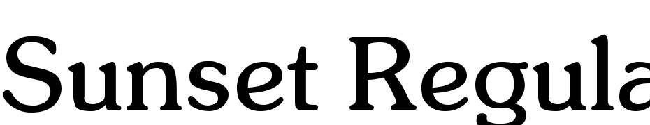 Sunset Regular Font Download Free