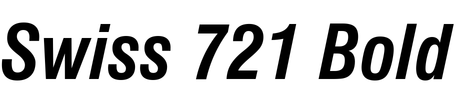 Swiss 721 Bold Condensed Italic BT Font Download Free