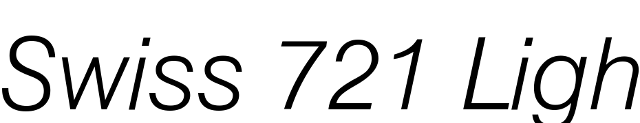 Swiss 721 Light Italic BT Font Download Free