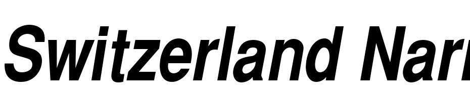 Switzerland Narrow Bold Italic Font Download Free