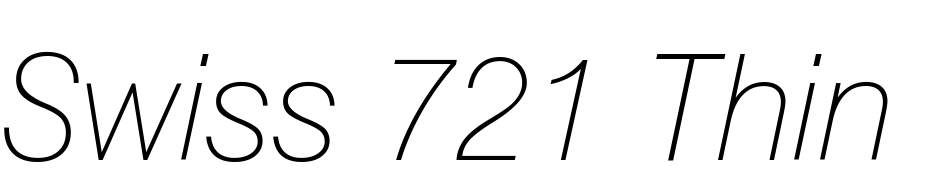Swiss 721 Thin Italic BT Font Download Free