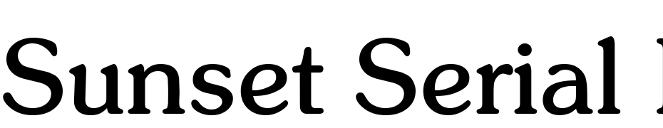 Sunset Serial Regular DB Font Download Free
