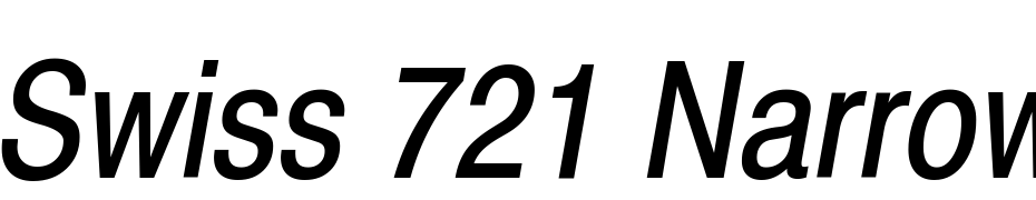 Swiss 721 Narrow Oblique SWA Font Download Free