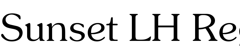 Sunset LH Regular Font Download Free
