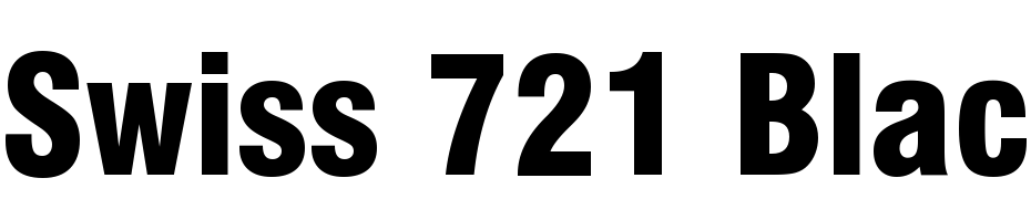 Swiss 721 Black Condensed BT Font Download Free