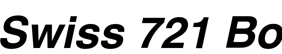Swiss 721 Bold Oblique SWA Font Download Free