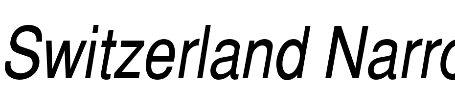 Switzerland Narrow Italic Scarica Caratteri Gratis