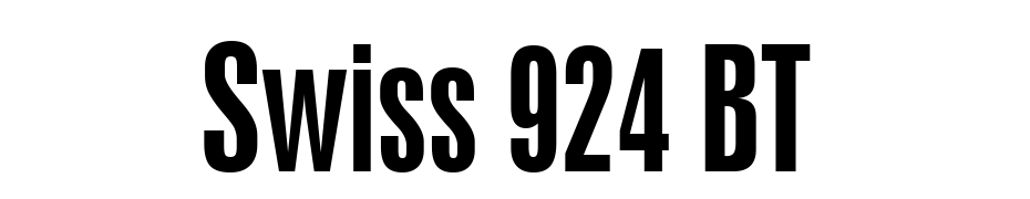 Swiss 924 BT Yazı tipi ücretsiz indir