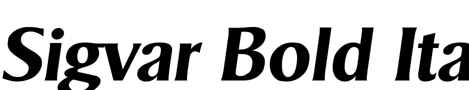 Sigvar Bold Italic Font Download Free