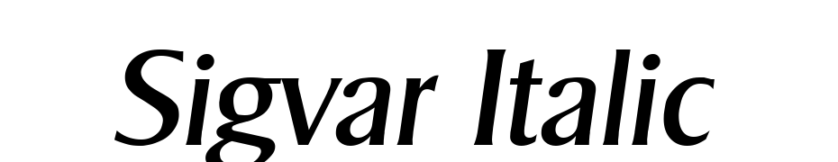 Sigvar Italic Font Download Free
