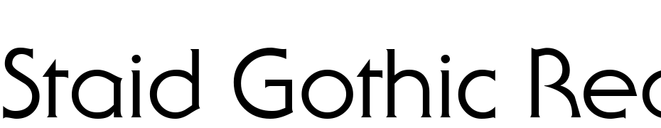 Staid Gothic Regular Font Download Free