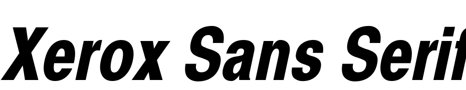 Xerox Sans Serif Narrow Bold Oblique Font Download Free