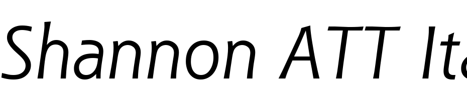 Shannon ATT Italic Font Download Free