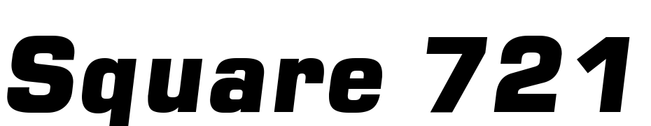 Square 721 Blk Italic Font Download Free