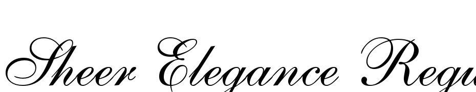 Sheer Elegance Regular Font Download Free