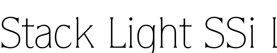 Stack Light SSi Light Yazı tipi ücretsiz indir