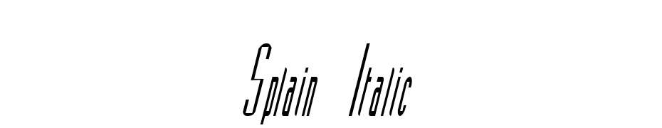 Splain Italic Font Download Free